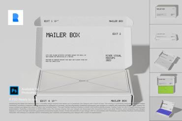 Mailer Box Packaging Mockup